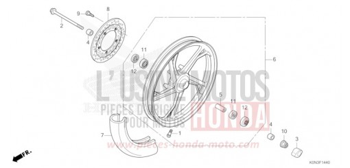 ROUE AVANT CBF125MER de 2024